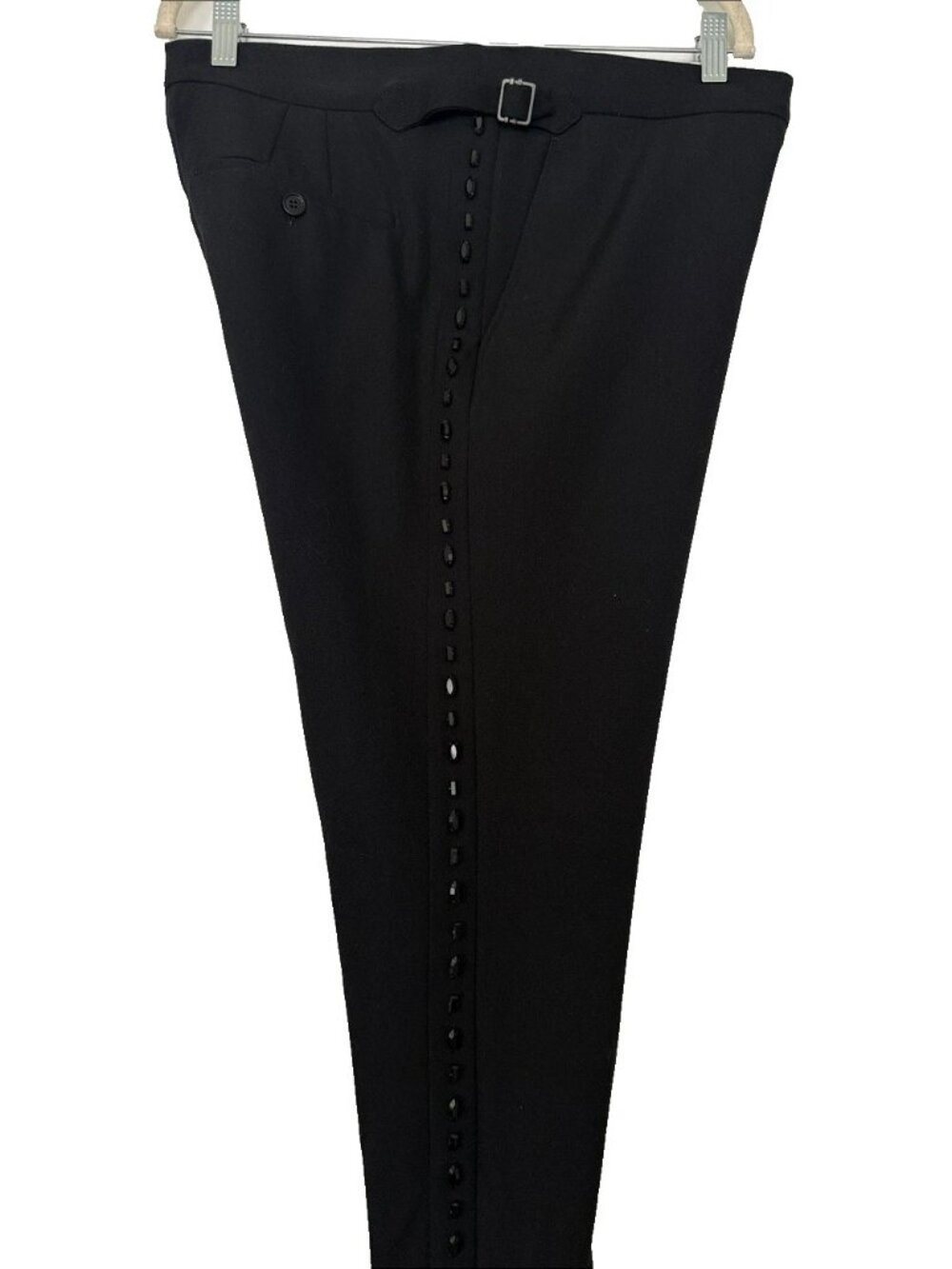 NWT Burberry Men's Wool Trousers Sz 48 Crystal Embellished Straight Leg